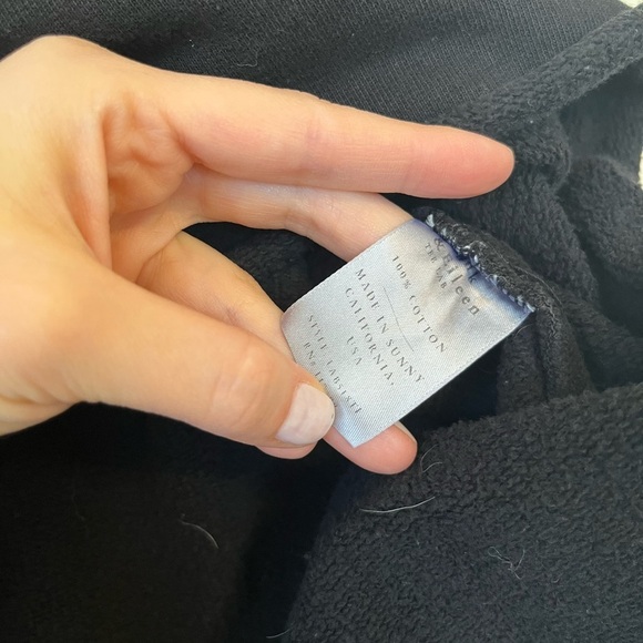 Frank & Eileen Effie Long Sleeve Funnel Neck Caplet Sweatshirt Size S Black - Picture 4 of 5